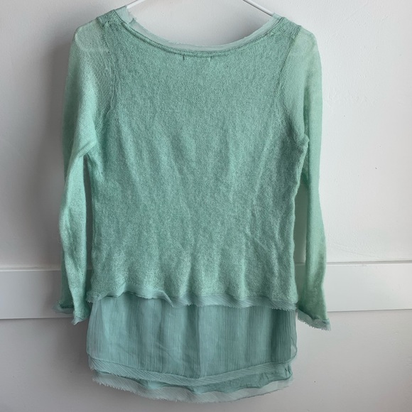 Anthropologie Knitted & Knotted Green Alpaca Sweater - Picture 3 of 5